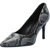 image:imageKarl Lagerfeld Womens Royale Snake Textured Dress PumpBlackGrey