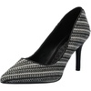image:imageKarl Lagerfeld Womens Royale Tweed Pointed Toe Dress PumpBlackCream