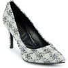 image:imageKarl Lagerfeld Womens Royale Tweed Pointed Toe Dress PumpWhiteBlack