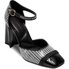 image:imageKarl Lagerfeld Womens Sapphira Closed Toe Dress HeelBlackWhite
