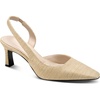 image:imageKarl Lagerfeld Womens Sheenz Pointed Toe Slingback Dress HeelNatural