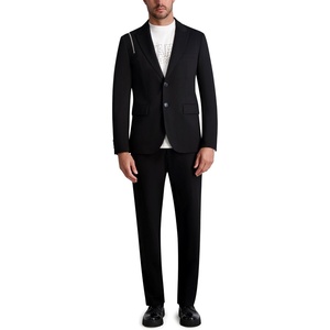 image:imageKARL LAGERFELD Mens 2 Button Exposed Zipper BlazerBlack