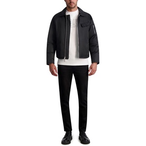 image:imageKARL LAGERFELD Mens Chest Pocket Exposed Zipper Puffer JacketBlack