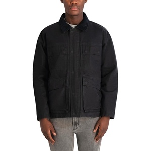 image:imageKARL LAGERFELD Mens Corduroy Collar Twill JacketBlack