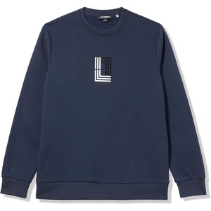 image:imageKARL LAGERFELD Mens Crewneck Logo Basic Relaxed Fit SweatshirtNavy Blazer