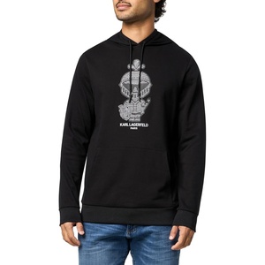 image:imageKARL LAGERFELD Mens Crewneck Relaxed Fit Armor Karl Long Sleeve SweatshirtBlack