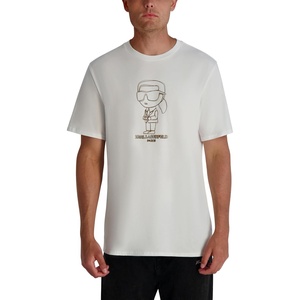 image:imageKARL LAGERFELD Mens Crewneck Short Sleeve Graphic Design Relaxed Fit TShirtGrey