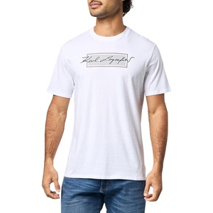 image:imageKARL LAGERFELD Mens Crewneck Short Sleeve Graphic Design Relaxed Fit TShirtOptic White