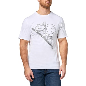 image:imageKARL LAGERFELD Mens Crewneck Short Sleeve Graphic Design TShirtWhite