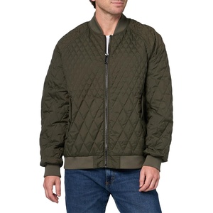 image:imageKARL LAGERFELD Mens Diamond Quilted BomberOlive