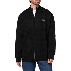 image:imageKARL LAGERFELD Mens Funnel Collar 14 Zip Chest Logo Long Sleeve ShirtDemitsse