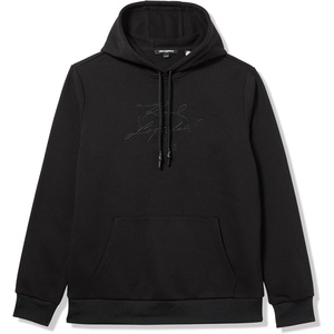 image:imageKARL LAGERFELD Mens Hooded Long Sleeve Karl Signature Kangaroo Pocket SweatshirtBlack