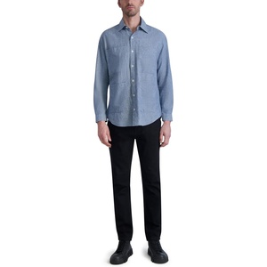 image:imageKARL LAGERFELD Mens Long Sleeve Four Pocket TopBlueWhite