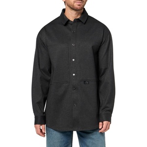 image:imageKARL LAGERFELD Mens Long Sleeve Patterned Houndstooth Utility Shirt JacketBlack