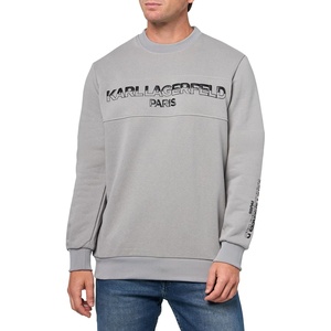 image:imageKARL LAGERFELD Mens Long Sleeve Pullover Relaxed Fit SweatshirtGrey