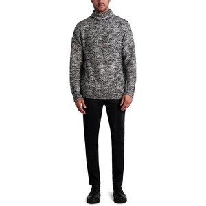image:imageKARL LAGERFELD Mens Long Sleeve Turtleneck SweaterBlackWhite