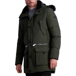image:imageKARL LAGERFELD Mens Outerwear Faux Fur Hooded ParkaOlive