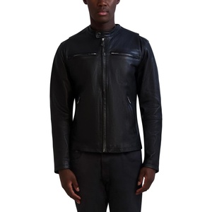 image:imageKARL LAGERFELD Mens Outerwear Racer Leather JacketBlack