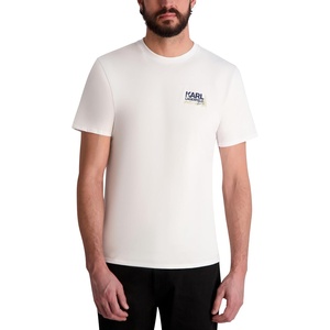 image:imageKARL LAGERFELD Mens Short Sleeve Crewneck Karl Chest Logo TShirtWhite