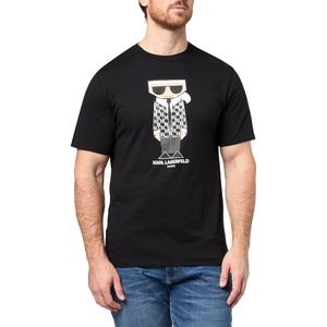 image:imageKARL LAGERFELD Mens Short Sleeve Karl Character Crewneck Regular Fit TShirtBlack