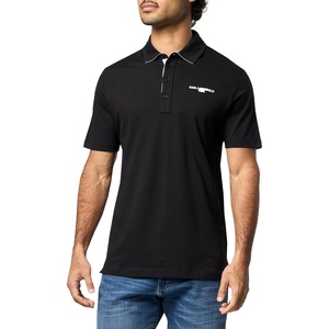 image:imageKARL LAGERFELD Mens Short Sleeve Straight Collar Regular Fit Karl Chest Logo PoloBlack