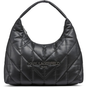 image:imageKARL LAGERFELD Paris Voyage Hobo BagJet BlackGunmetal