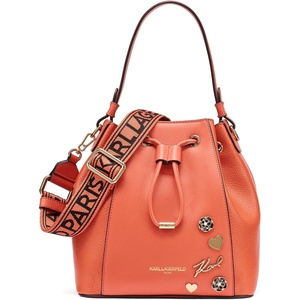 image:imageKARL LAGERFELD Paris Womens Adele Bucket BagVermilllion