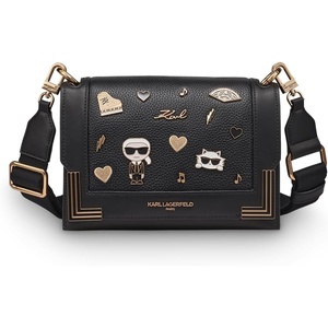image:imageKARL LAGERFELD Paris Womens Camille Shoulder Bag With PinsBlackGold