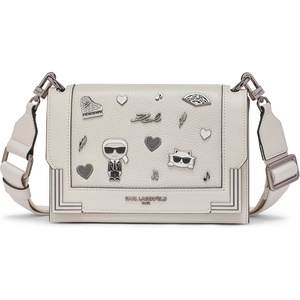 image:imageKARL LAGERFELD Paris Womens Camille Shoulder Bag With PinsWinter White Silver