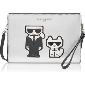 image:imageKARL LAGERFELD Paris Womens Essential CrossbodySilver Legacy