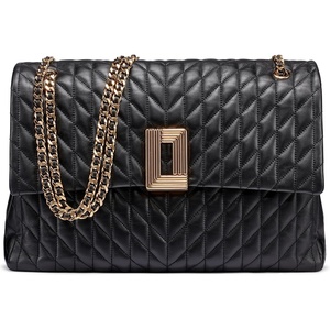 image:imageKARL LAGERFELD Paris Womens Lafayette Oversized Shoulder BagBlackGold