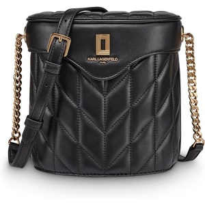 image:imageKARL LAGERFELD Paris Womens Laffayette Chain Strap Leather Crossbody BagBlackGold