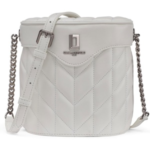 image:imageKARL LAGERFELD Paris Womens Laffayette Chain Strap Leather Crossbody BagWinter White