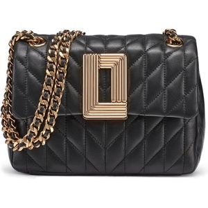 image:imageKARL LAGERFELD Paris Womens Laffayette Leather Crossbody Bag With Chain StrapBlackGold