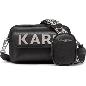 image:imageKARL LAGERFELD Paris Womens Maybelle Crossbody Bag With Pouch BlackSilver One Size