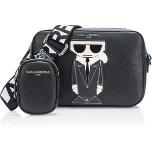 image:imageKARL LAGERFELD Paris Womens Maybelle Graphic Camera CrossbodyBlackBlack Multi