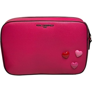 image:imageKARL LAGERFELD Paris Womens Maybelle Graphic Camera CrossbodyFuchsia