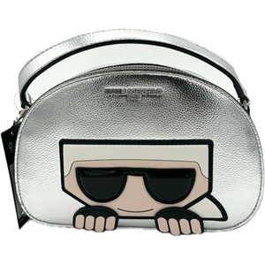 image:imageKARL LAGERFELD Paris Womens Maybelle Satchel CrossbodyLight Silver