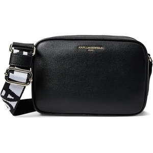 image:imageKARL LAGERFELD Paris Womens Maybelle Solid CrossbodyBlackGold