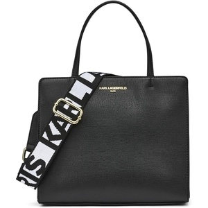 image:imageKARL LAGERFELD Paris Womens Maybelle Solid SatchelBlackGold