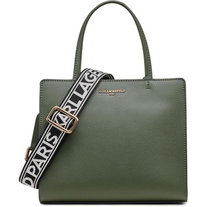 image:imageKARL LAGERFELD Paris Womens Maybelle Solid SatchelBurnt Olive