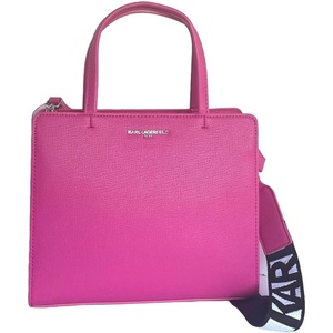image:imageKARL LAGERFELD Paris Womens Maybelle Solid SatchelFuchsia