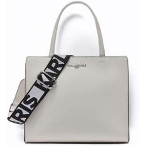 image:imageKARL LAGERFELD Paris Womens Maybelle Solid SatchelWinter White