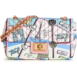 image:imageKARL LAGERFELD Womens Agyness With Love from Paris Shoulder BagBlush Print