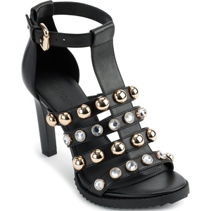 image:imageKARL LAGERFELD Womens Brexton T Strap Dress Heel With Stud EmbellishmentsBlack