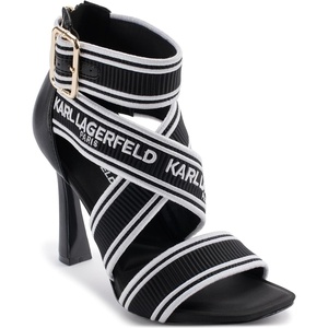 image:imageKARL LAGERFELD Womens Careliz Ii Strappy Heeled Stiletto With LogoBlack