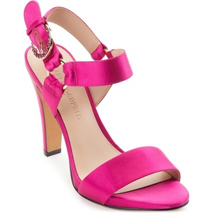 image:imageKARL LAGERFELD Womens Cieone Ankle Strap HeelRed Plum