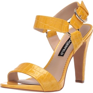 image:imageKARL LAGERFELD Womens Cieone Ankle Strap HeelYellow