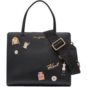 image:imageKARL LAGERFELD Womens Maybelle Choupette SatchelBlackGold