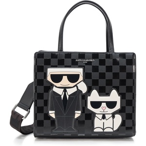 image:imageKARL LAGERFELD Womens Maybelle Choupette SatchelBlackGrey Multi